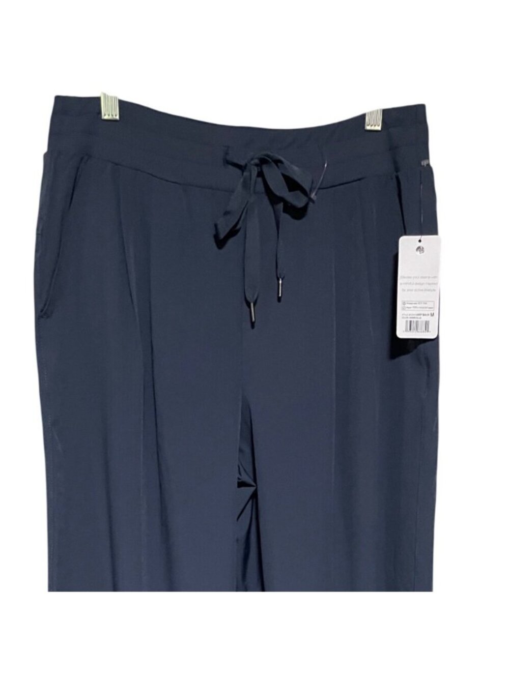 Apana Womens Wide Leg Yoga Pants Blue Size M Relaxed Fit Drawstring Waist - Picture 6 of 10
